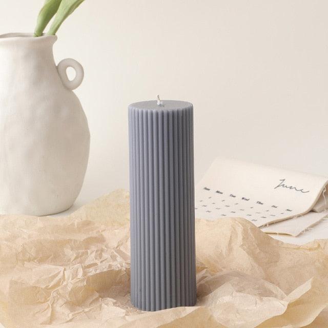 Cylinder DIY Soy Candle Home Decoration Handmade Scented Candles Aromatherapy Romantic Dinner Pillar Candles Clean Burning Dinner Candles for Wedding Home Décor Party Restaurant Spa Candles Stevvex