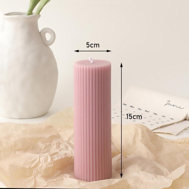 Cylinder DIY Soy Candle Home Decoration Handmade Scented Candles Aromatherapy Romantic Dinner Pillar Candles Clean Burning Dinner Candles for Wedding Home Décor Party Restaurant Spa Candles Stevvex
