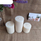 Cylindrical Striped Candle Pillar Candles Aromatherapy Scented Candles Clean Burning And Dripless Candle Lights Creamy Aromatherapy Scented Candles Home Decoration Romantic Candlelight Dinner Stevvex