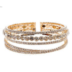 CZ Crystal Circle Line Bracelet Elegant Cubic Zirconia