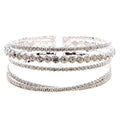 CZ Crystal Circle Line Bracelet Elegant Cubic Zirconia