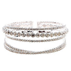 CZ Crystal Circle Line Bracelet Elegant Cubic Zirconia