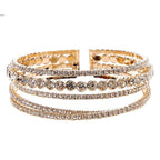 CZ Crystal Circle Line Bracelet Elegant Cubic Zirconia