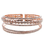 CZ Crystal Circle Line Bracelet Elegant Cubic Zirconia
