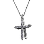 CZ Twin Cross Necklace KingdomWear
