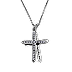 CZ Twin Cross Necklace KingdomWear