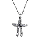 CZ Twin Cross Necklace KingdomWear