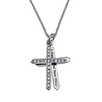 CZ Twin Cross Necklace KingdomWear