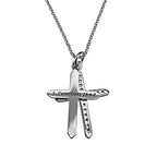 CZ Twin Cross Necklace KingdomWear