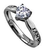 CZ Heart Ring KingdomWear