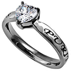 CZ Heart Ring KingdomWear