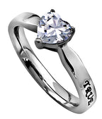 CZ Heart Ring KingdomWear