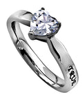 CZ Heart Ring - True Love Waits KingdomWear