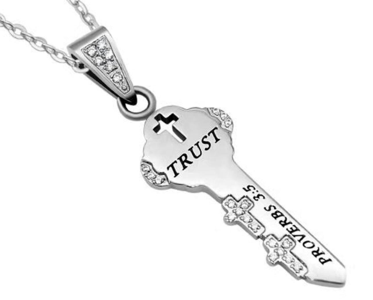 CZ Key Necklace KingdomWear