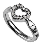 CZ Open Heart Ring KingdomWear