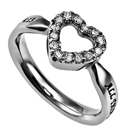 CZ Open Heart Ring KingdomWear