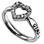 CZ Open Heart Ring KingdomWear