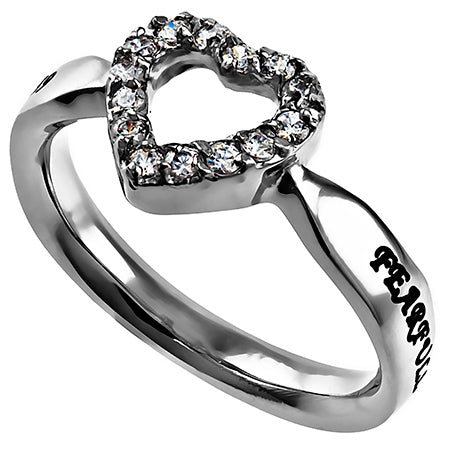 CZ Open Heart Ring KingdomWear