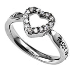 CZ Open Heart Ring KingdomWear