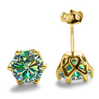 1-2 Carat D Color Moissanite Earrings 925 Sterling Silver Studs For Women BandsCo Straps