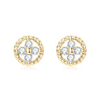 D-Color Moissanite Round Stud Earrings 925 Sterling Silver For Women Party BandsCo Straps