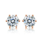 D Color Moissanite Stud Earrings 0.1-2ct Certified Lab Created 925 Sterling BandsCo Straps