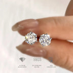 D Color Moissanite Stud Earrings 0.1-2ct Certified Lab Created 925 Sterling BandsCo Straps