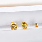 D Color Moissanite Stud Earrings 925 Sterling Silver 18K Gold Plated for Women BandsCo Straps