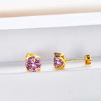 D Color Moissanite Stud Earrings 925 Sterling Silver 18K Gold Plated for Women BandsCo Straps