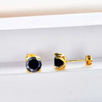 D Color Moissanite Stud Earrings 925 Sterling Silver 18K Gold Plated for Women BandsCo Straps