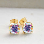 D Color Moissanite Stud Earrings 925 Sterling Silver 18K Gold Plated for Women BandsCo Straps