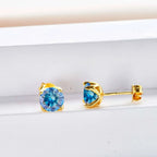 D Color Moissanite Stud Earrings 925 Sterling Silver 18K Gold Plated for Women BandsCo Straps
