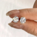 D Color Moissanite Stud Earrings 0.1-2ct Certified Lab Created 925 Sterling BandsCo Straps