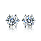 D Color Moissanite Stud Earrings 0.1-2ct Certified Lab Created 925 Sterling BandsCo Straps