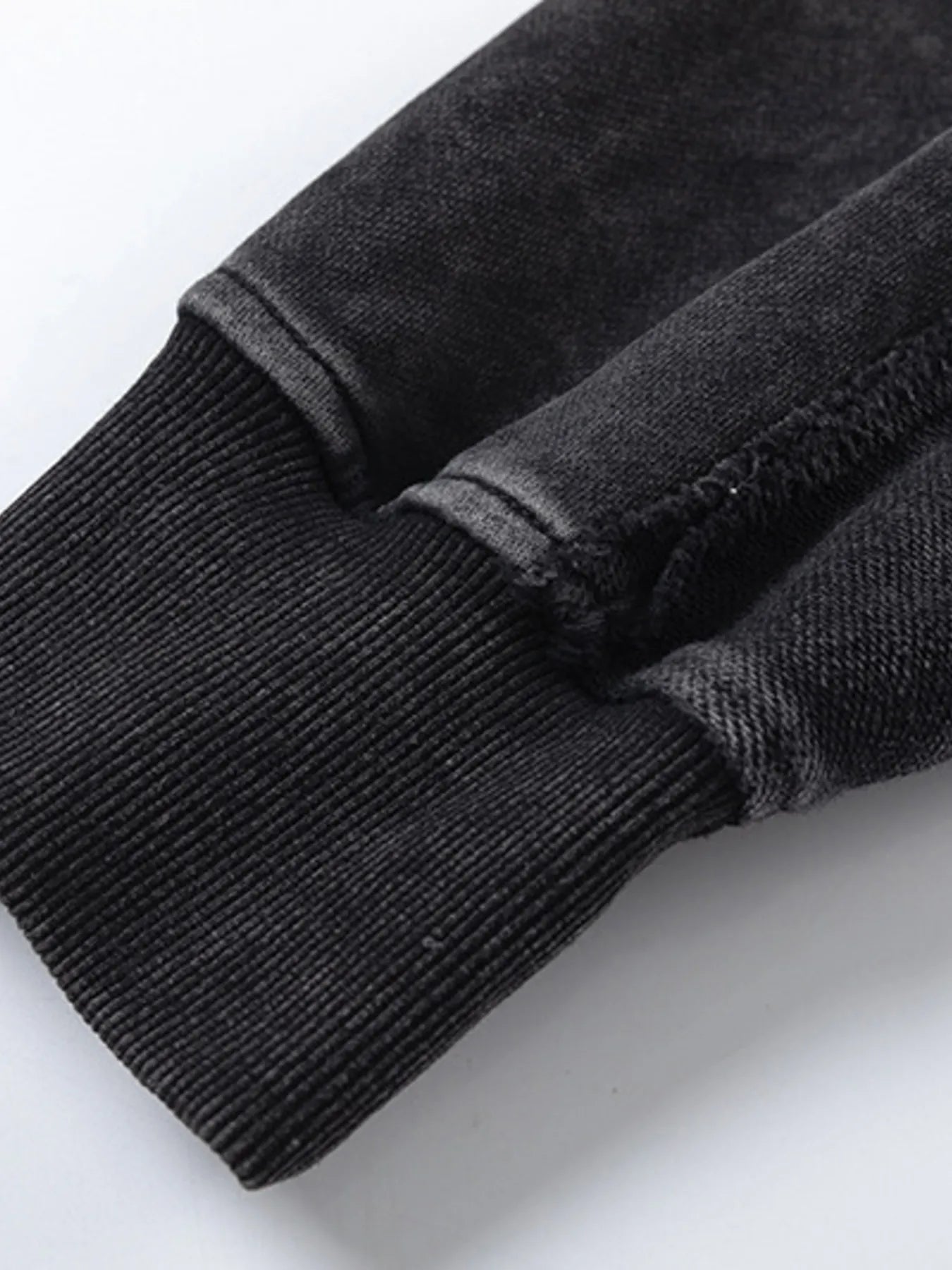 Men's Washed Zip-Up Hoodie with Pockets