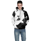 Men's And Women's Fashion Versatile Print Hooded Sweatshirt Pi-Mart