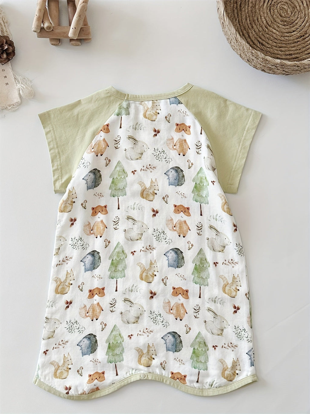 Bamboo Cotton Gauze Cute Animal Print Wearable Blanket, Summer Air Conditioning Sleep Robe