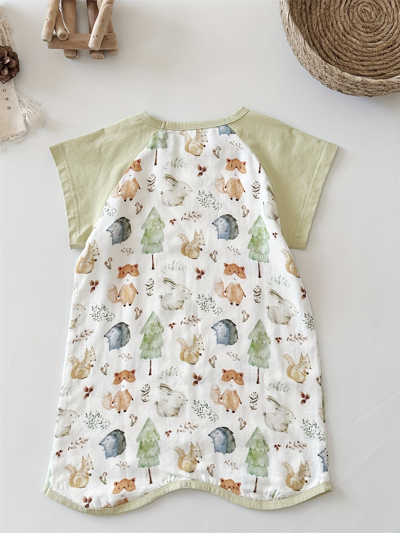 Bamboo Cotton Gauze Cute Animal Print Wearable Blanket, Summer Air Conditioning Sleep Robe