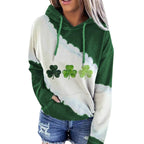 Women Sweatshirts Lucky Grass Print Streetwear Sweatshirts Hoodie Pullover Loose Casual Hooded Tops Clothes Pi-Mart