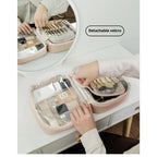 Makeup Bag Organizers, PU Square Portable Cosmetic Bag, Cosmetic Storage Bag, Portable Travel Large-capacity Wash Bag, Makeup Bag with Compartments, - SJB-DIAMOND ELITES