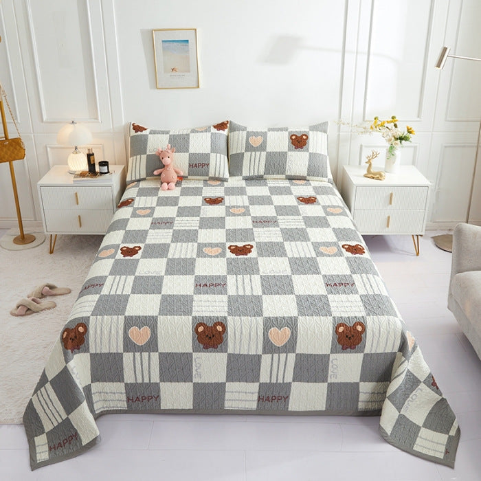 New Cotton Bed Cover Three-piece Set Pi-Mart