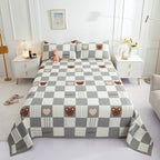 New Cotton Bed Cover Three-piece Set Pi-Mart