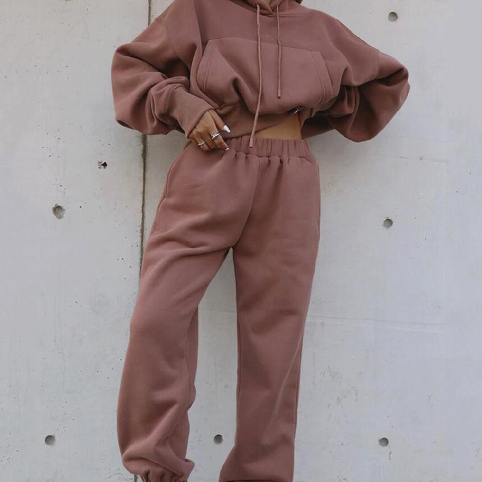 Autumn And Winter Women's New Casual Hoodie Coat Sports Suit Pi-Mart
