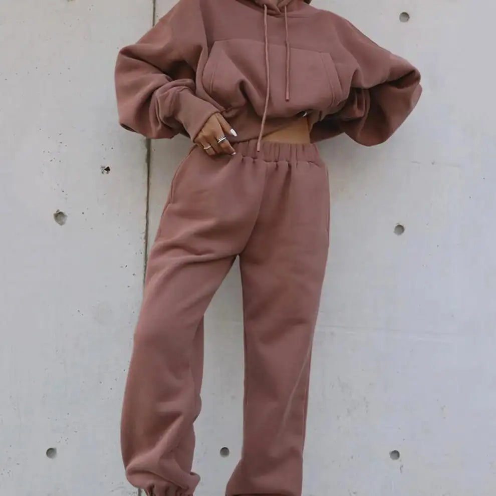 New Style Autumn And Winter Women's New Casual Hoodie Coat Sports Suit - SJB-DIAMOND ELITES