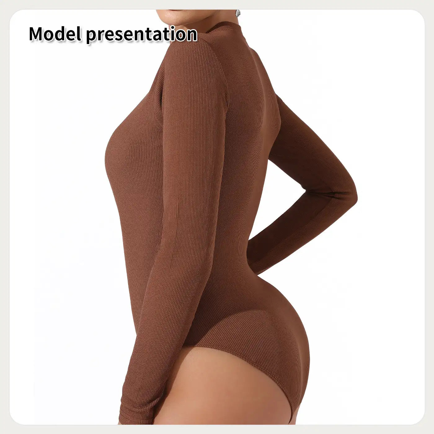 Women's Fashion Simple Solid Color Bodysuit - SJB-DIAMOND ELITES