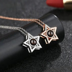S925 Silver Five-pointed Star Diamond Simple Clavicle Necklace