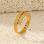 Design Titanium Steel Cross Open Adjustable Ring Lootquake LLC