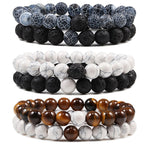 Tiger Eye Beaded Couples Bracelets - SJB-DIAMOND ELITES