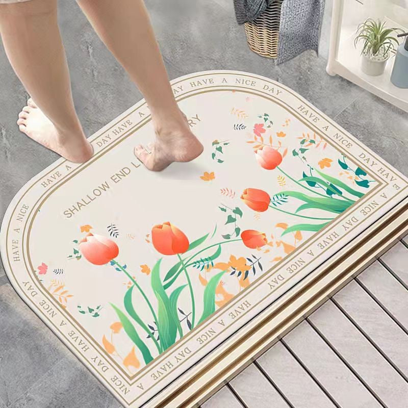 Diatom Mud Floor Mat Nordic Style Bathroom Non-slip Absorbent Pi-Mart