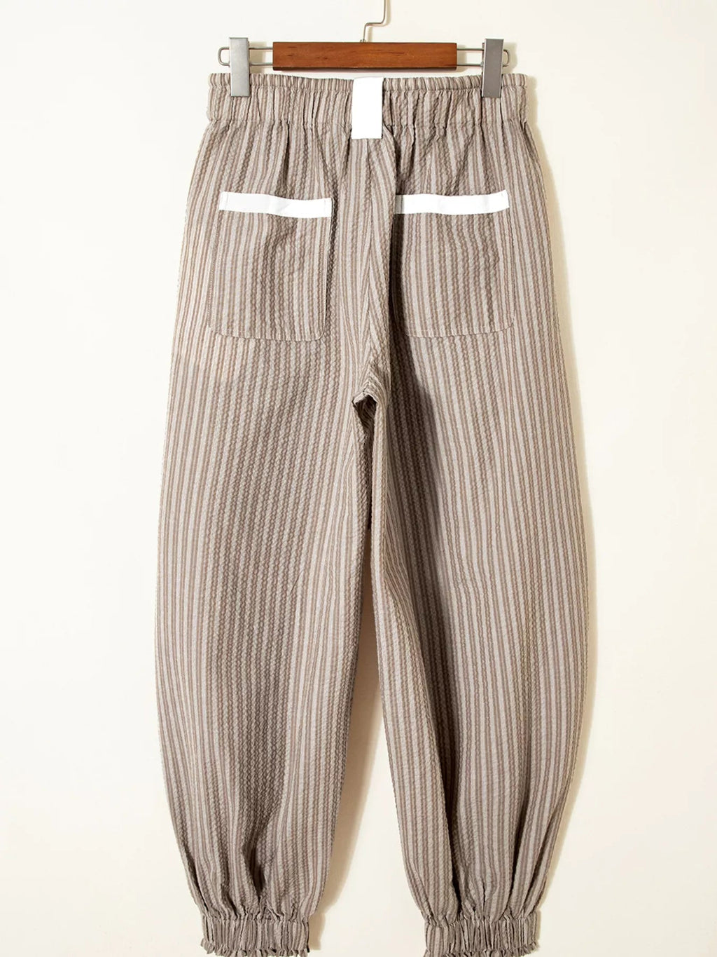 StripeFlex Cargo Joggers: Comfy, Pocketed, Easy-Care THRIXINE
